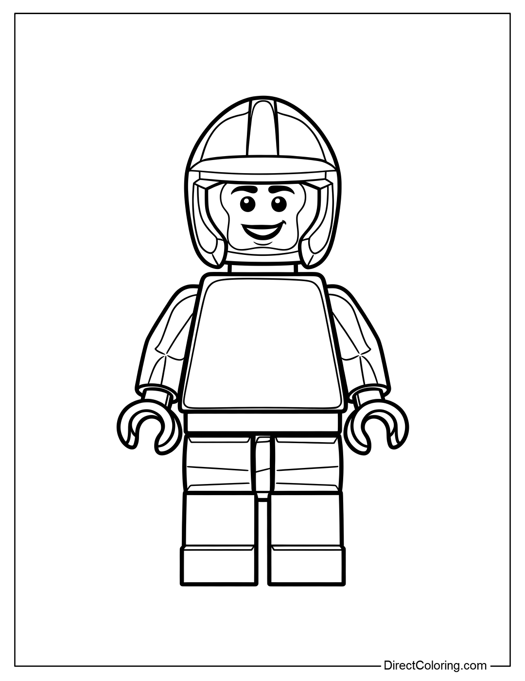 Classic Lego Minifigure Coloring Page